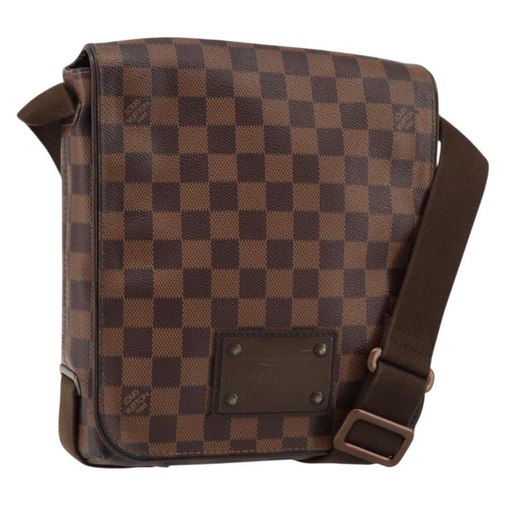 LOUIS VUITTON Damier Ebene Brooklyn PM Shoulder Bag N51210 LV Auth 153139
